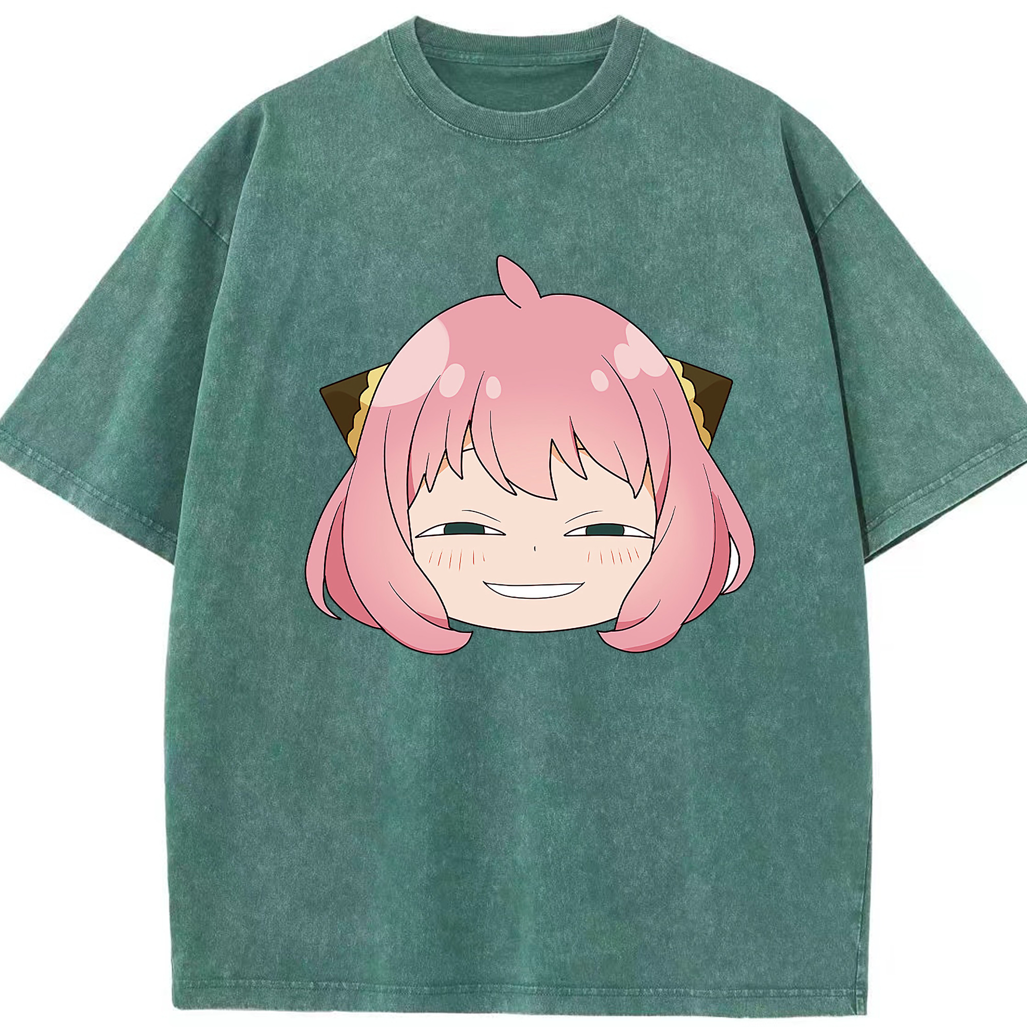 （画像用） SPY×FAMILY间谍家家酒 綿100% ヴィンテージ風 半袖Tシャツ（フロントプリント）